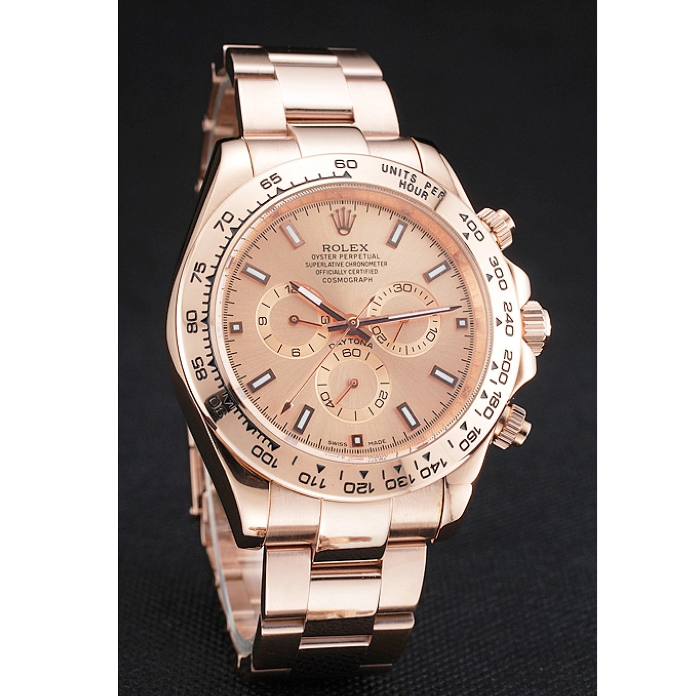 MiroTime 0727 Rolex Cosmograph Daytona Pink Dial Rose Gold Case And Bracelet 1454247
